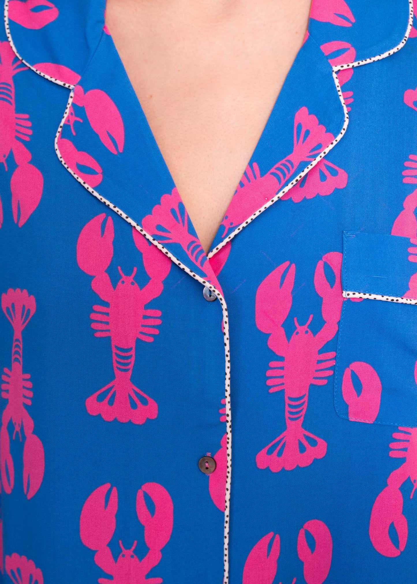 Anorak - Anorak Lobsters Ecovero PJ Set (Blue/ Pink)