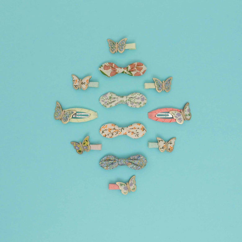 Mimi & Lula Floral Butterfly Mini Clips | Butterfly Hair Clips for Children