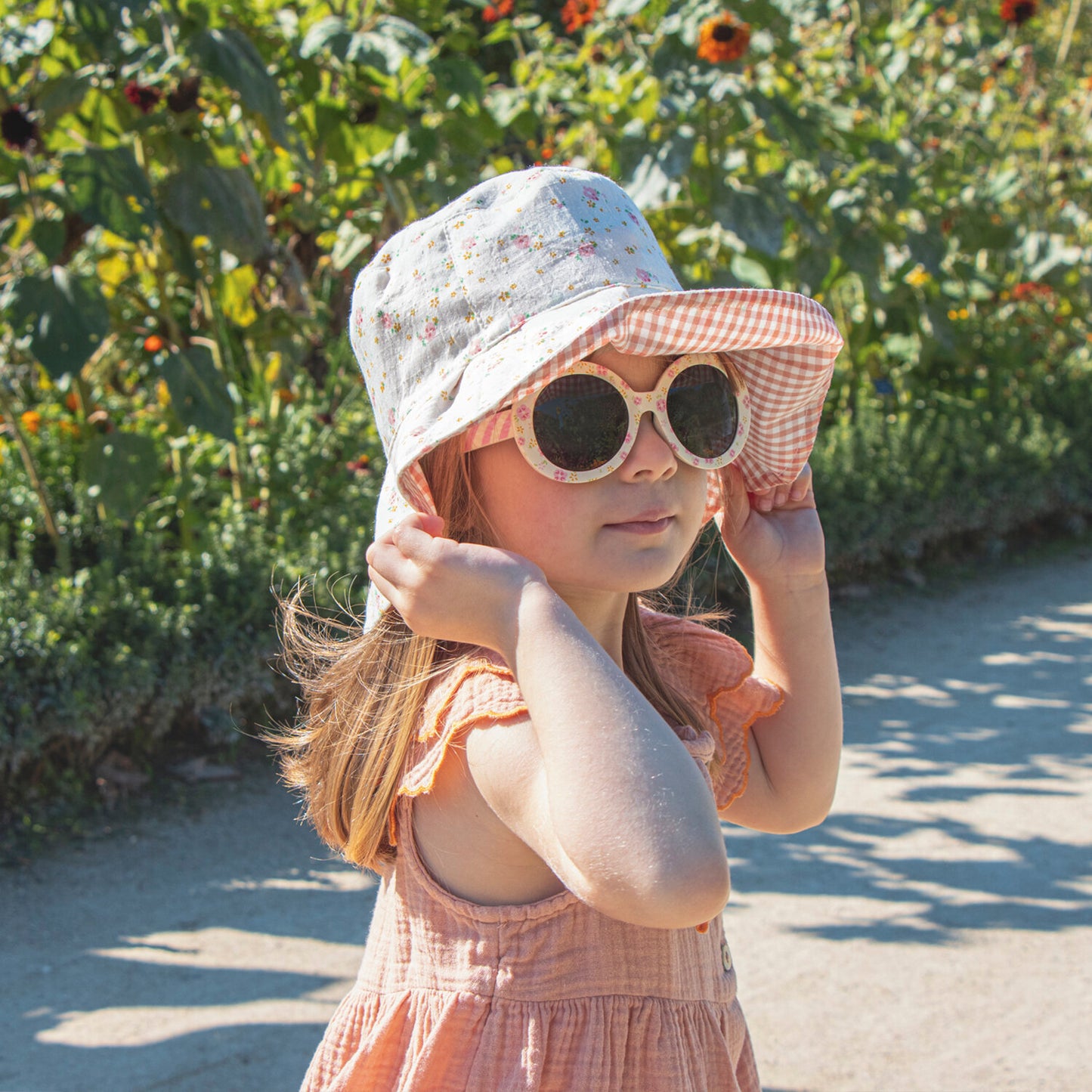 Rockahula Tiny Blossom Pleated Reversible Sunhat.