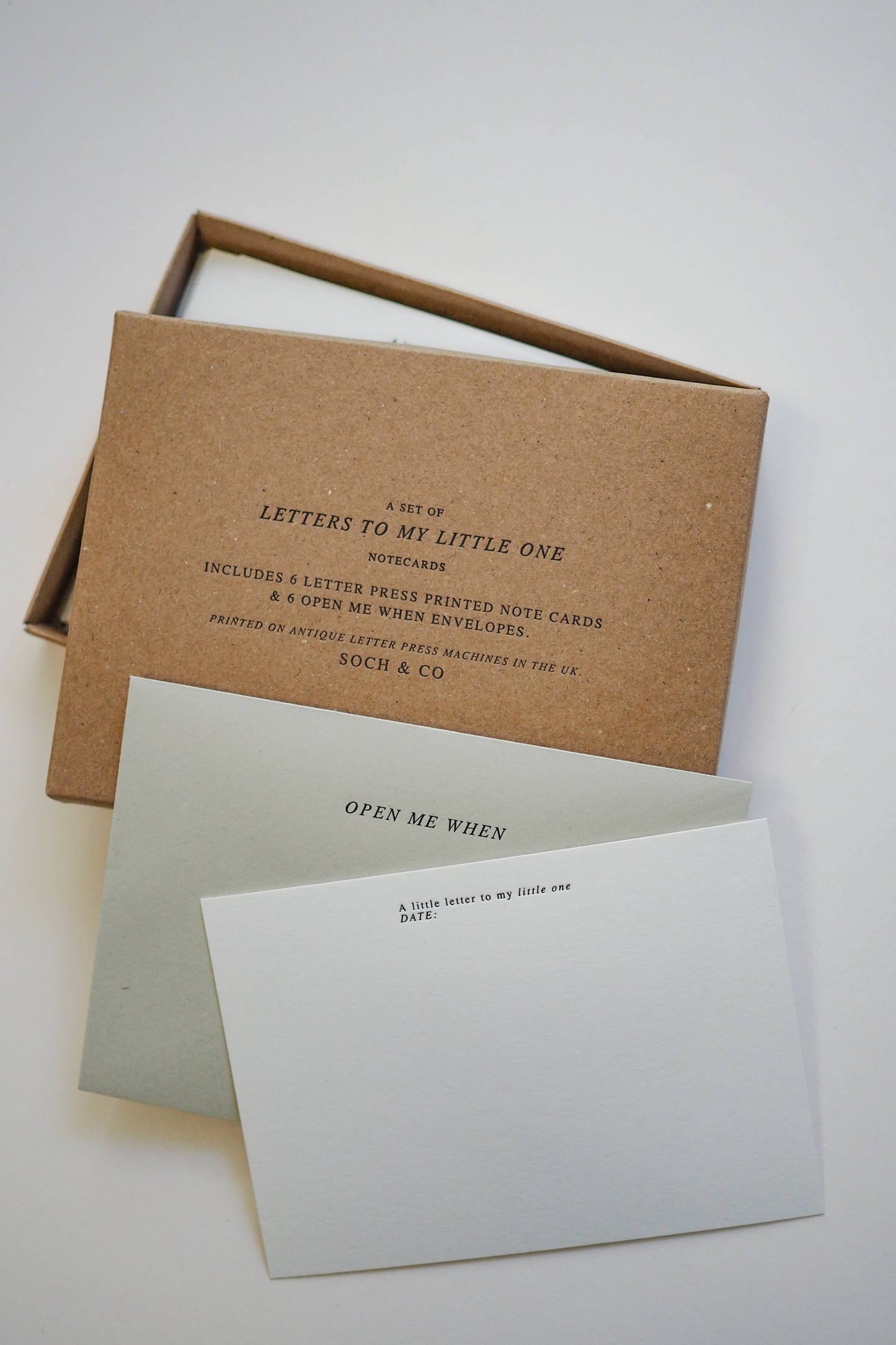 soch and co - Letters to my little one notecard set