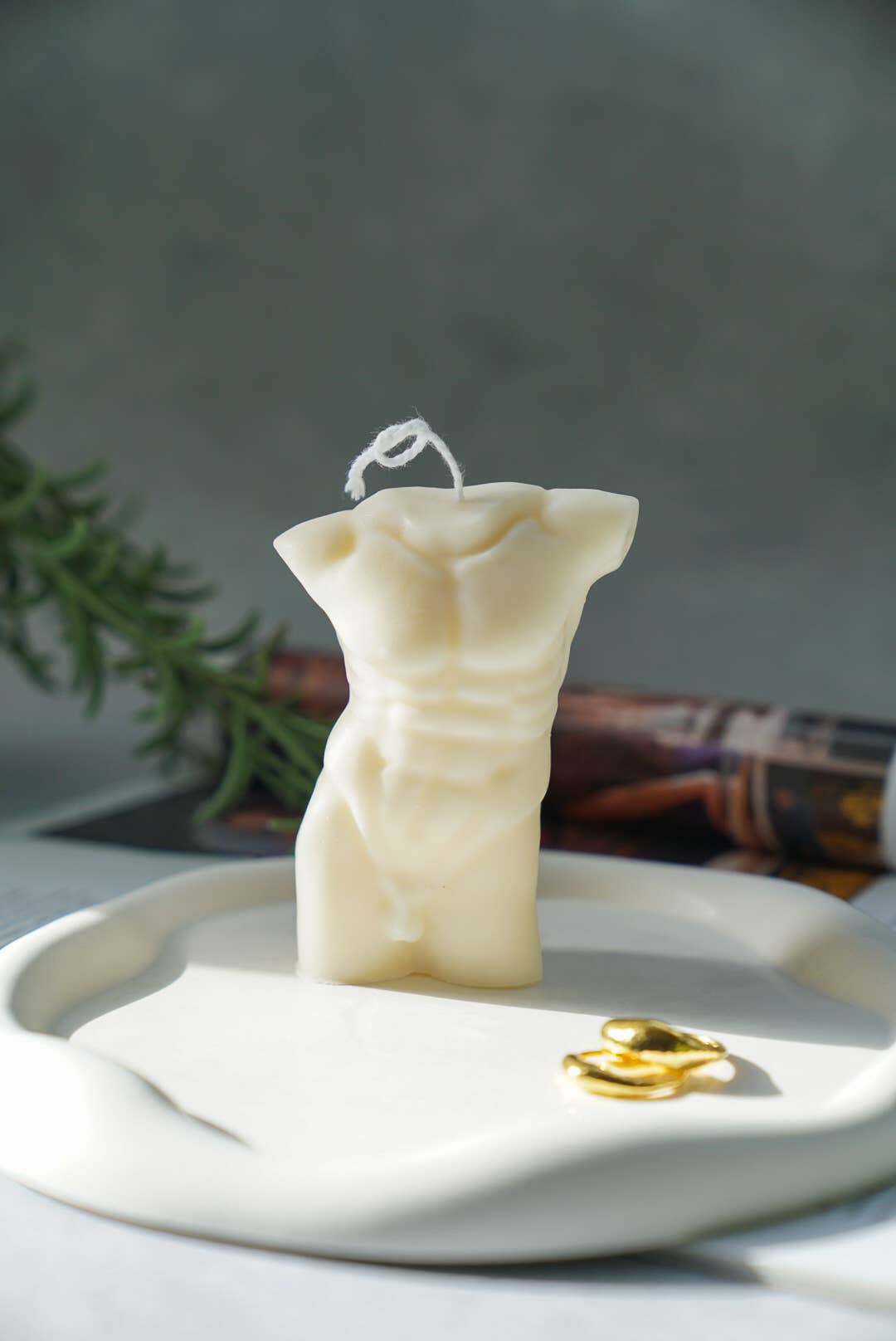 Naked Male Torso Candle