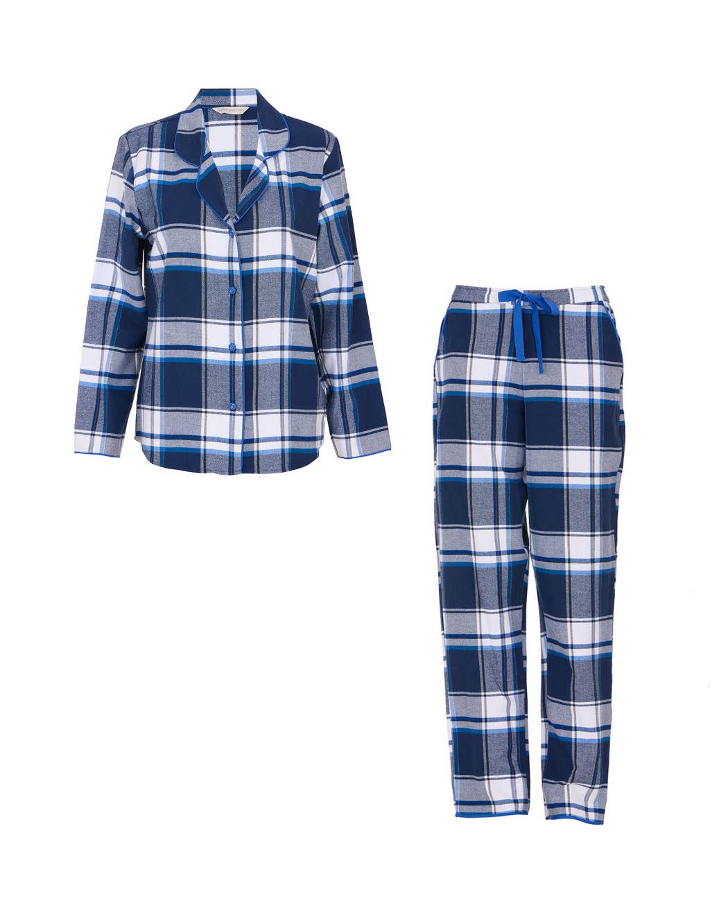 Cyberjammies - Frosty Navy Brushed Check Pyjama Set