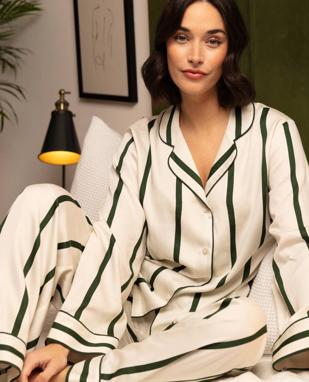 Cyberjammies - Maida Vale Green Stripe Pyjama Set