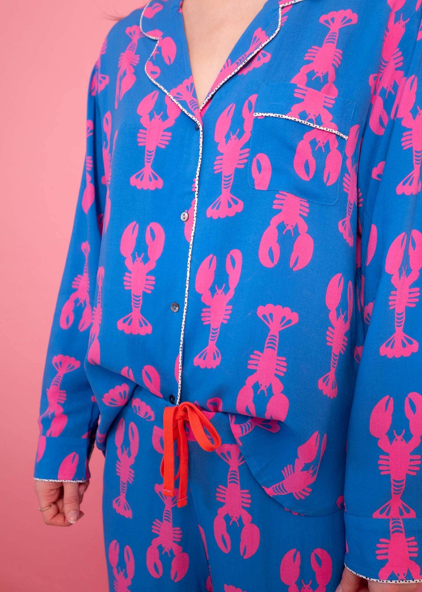 Anorak - Anorak Lobsters Ecovero PJ Set (Blue/ Pink)