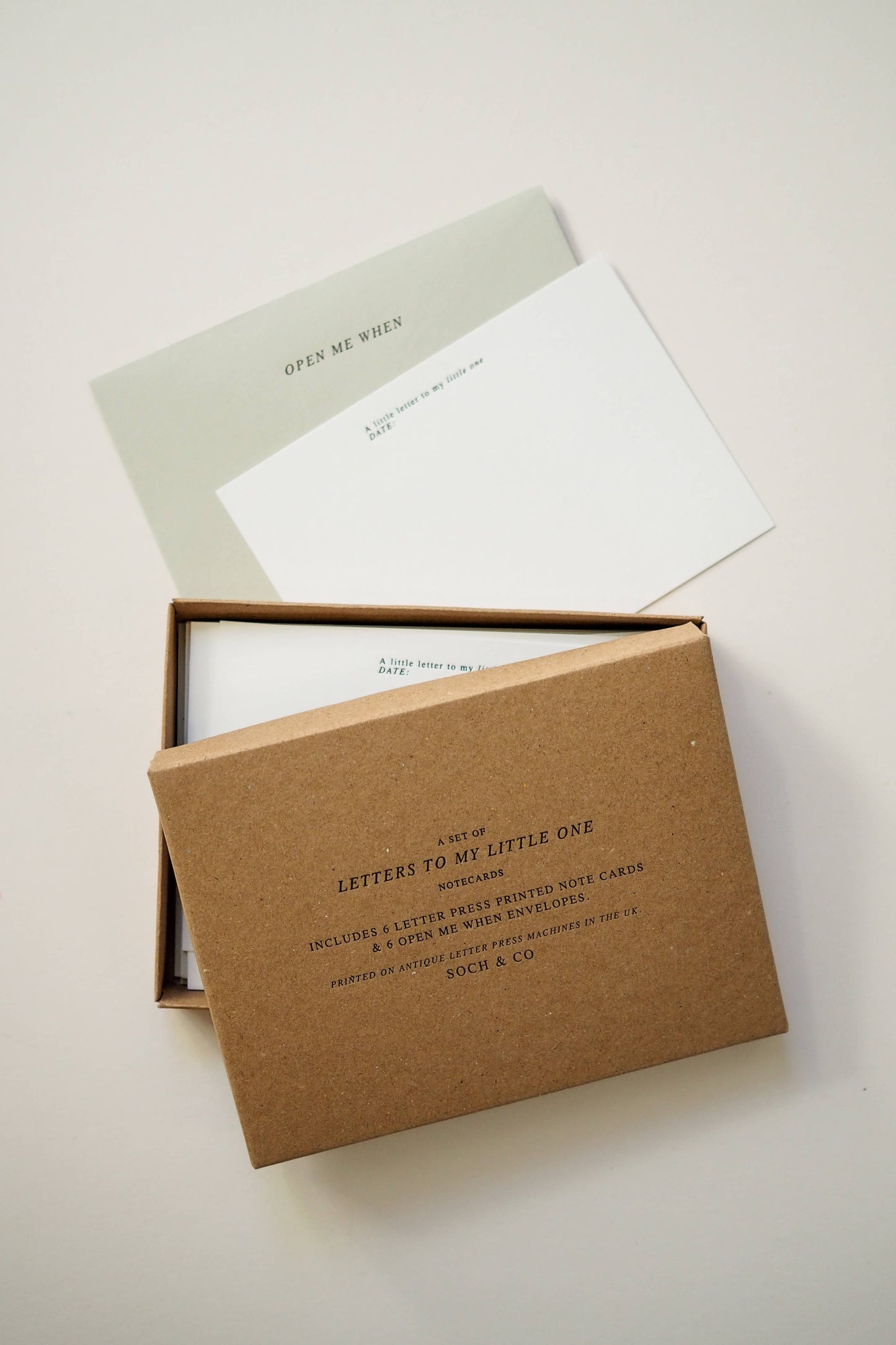 soch and co - Letters to my little one notecard set