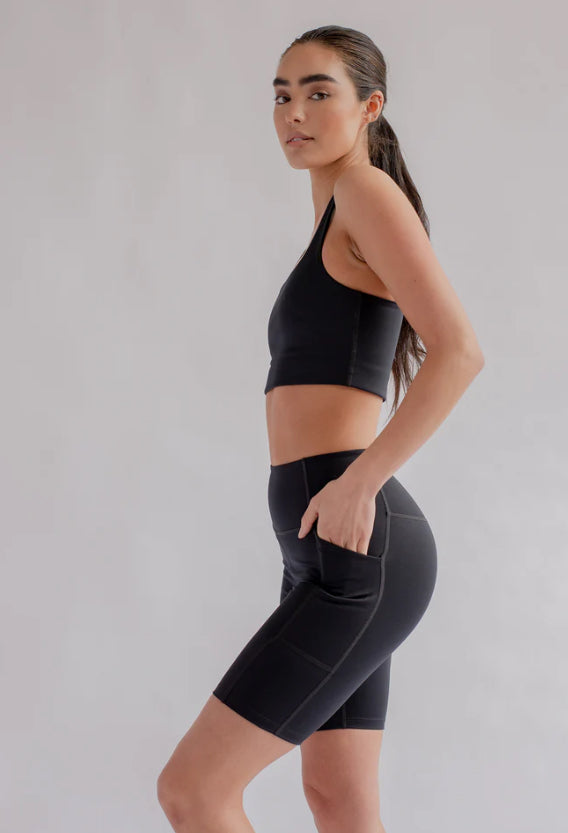Pocket High-Rise Bike Shorts Girlfriend Collective