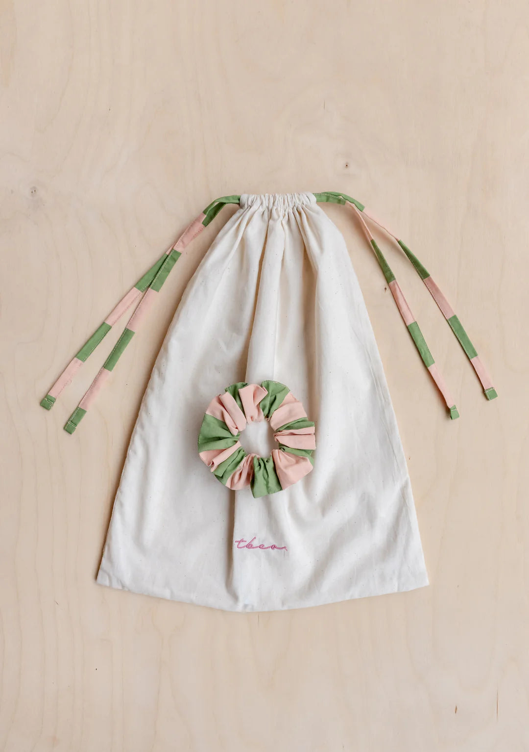 TBCo Green & Pink Cropped Cotton Pyjama