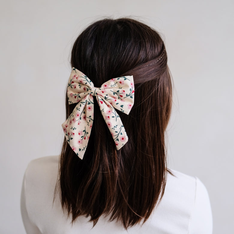 Mimi & Lula Agnes Bow Pack | Floral & Stripe Hair Bows for Children