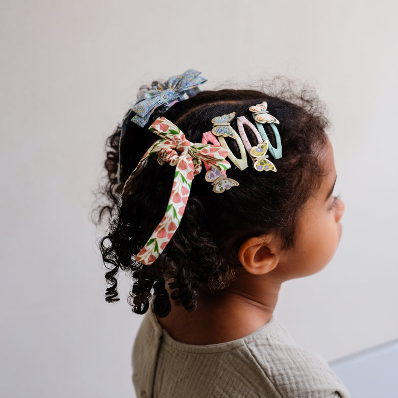 Mimi & Lula Floral Mini Bow Scrunchies | Children’s Hair Accessories