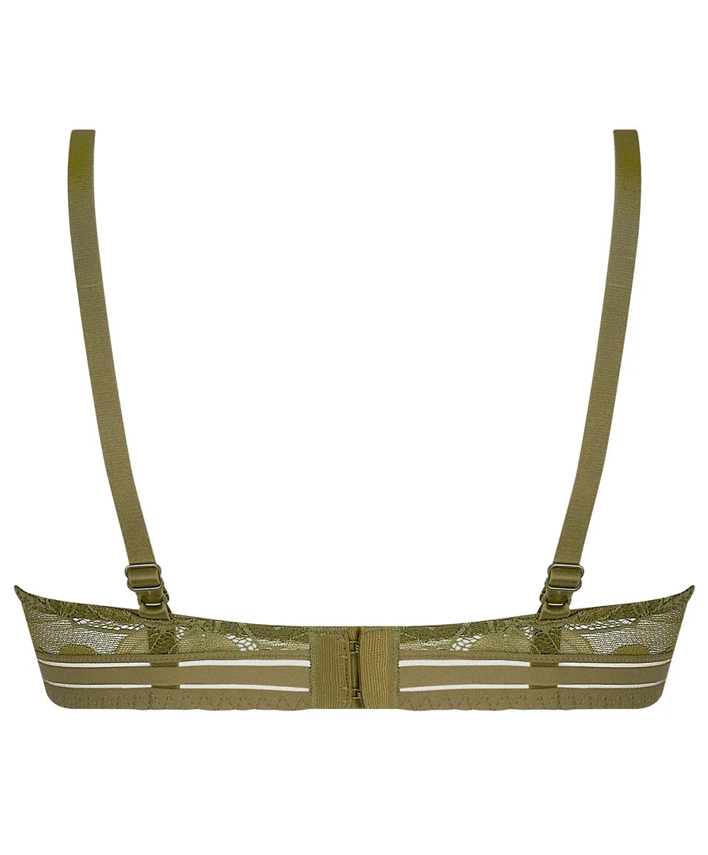 Antigel Dentelle Rebelle Wireless Triangle Bra | Vert Mousse