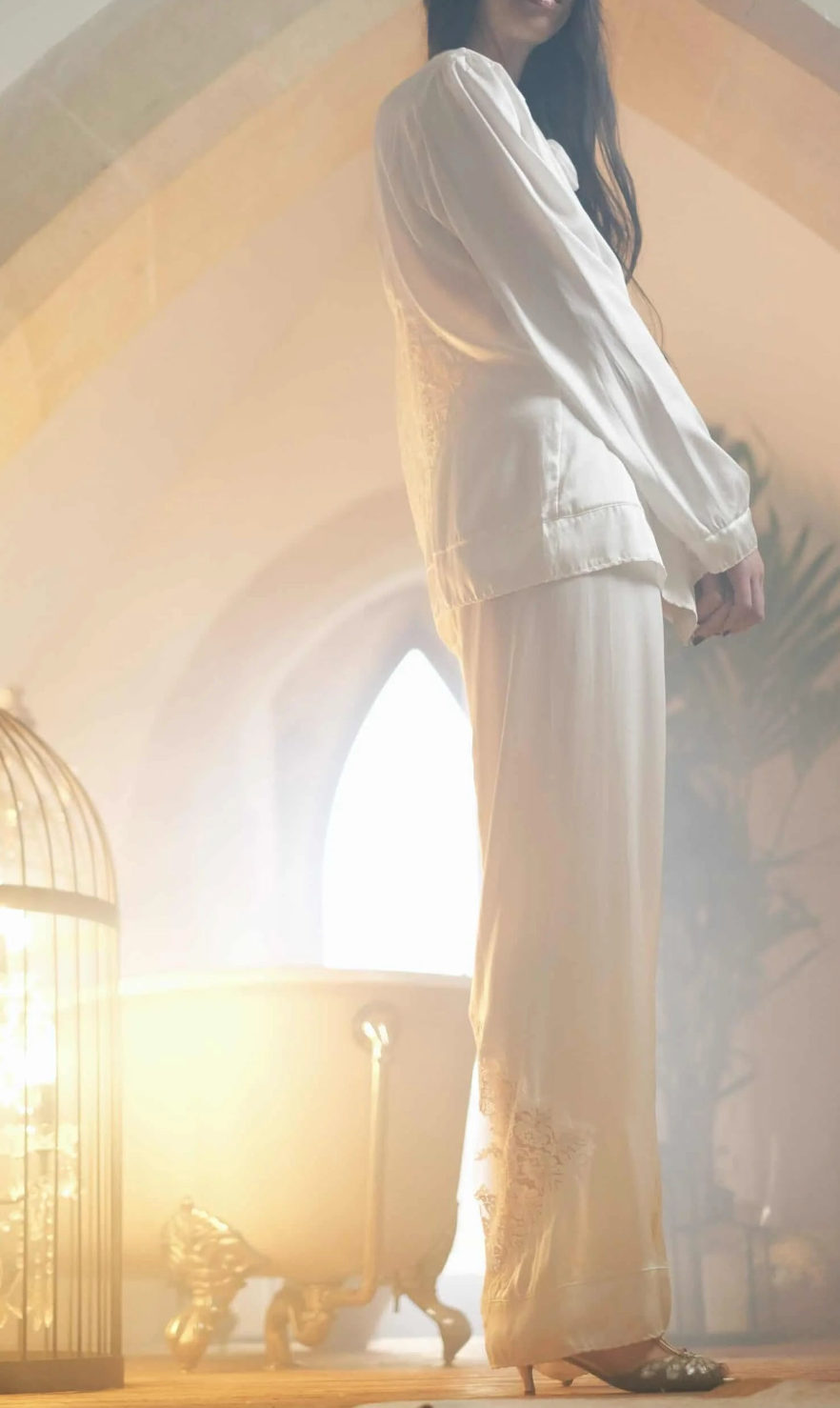 Shell Belle Couture Clara Pyjama Bottoms Ivory