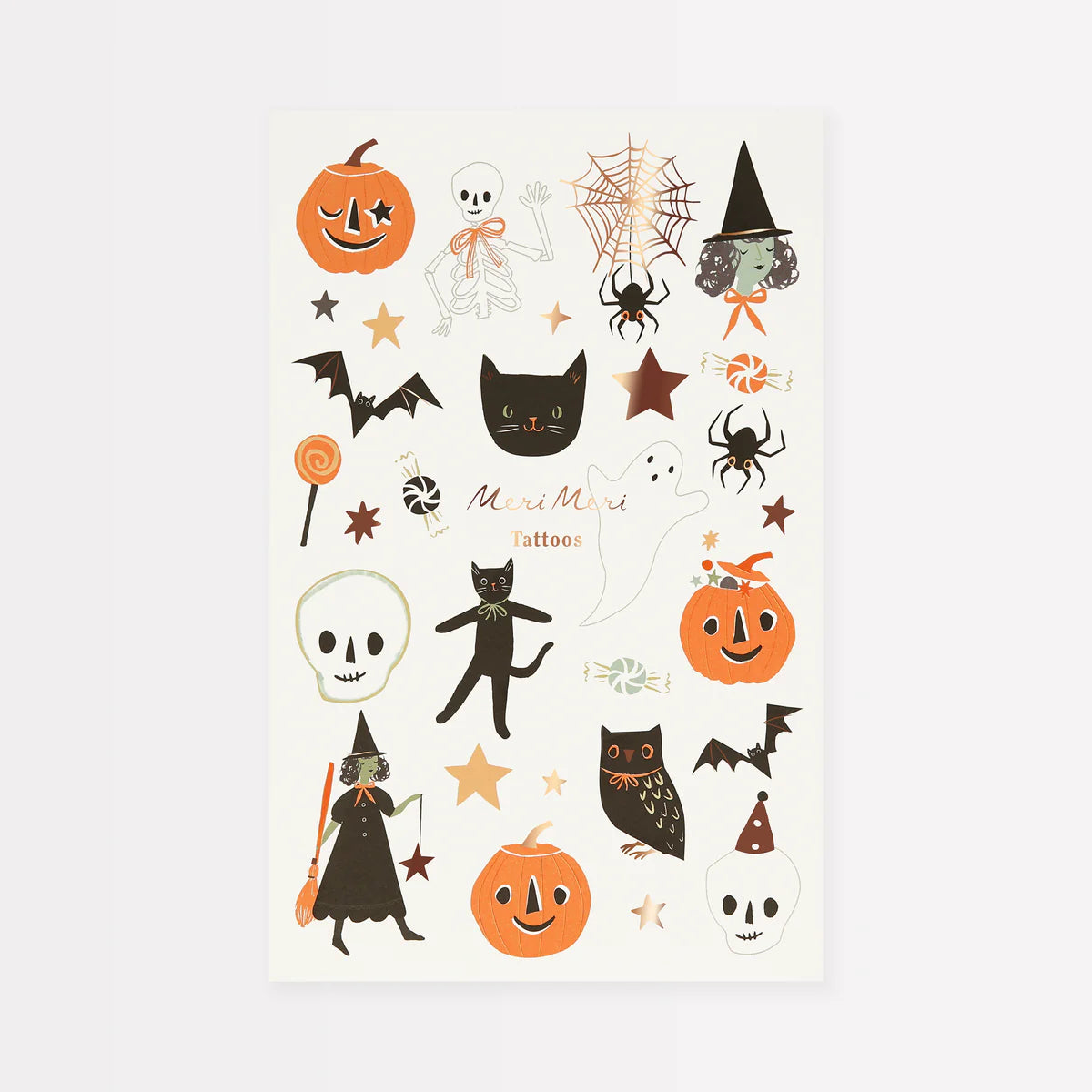 It’s Halloween! X2 Sheets of Fabulously Fun Halloween Themed Temporary Tattoos