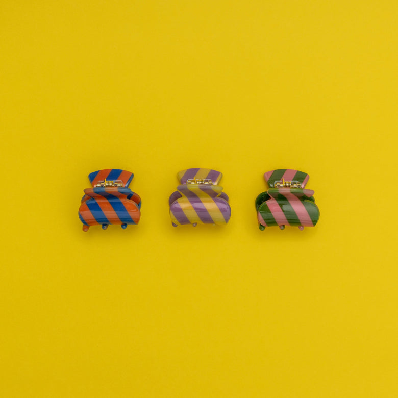 Mimi and Lula Striped Mini Claw Clips