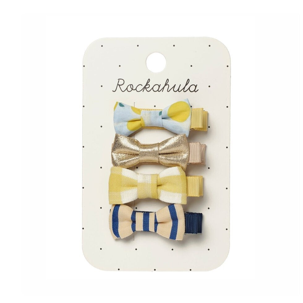 Rockahula Lemon Drop Mini Bow Clip Set
