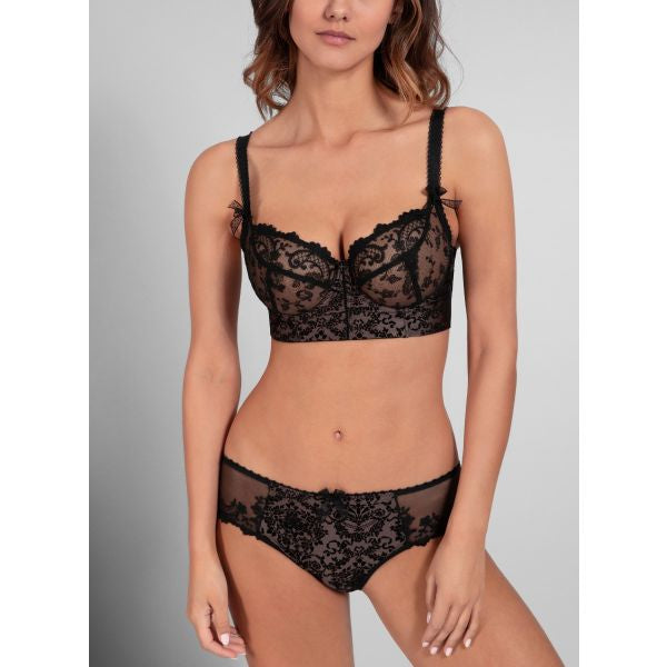 Empreinte Gaby Bustier Long Line Bra in Black