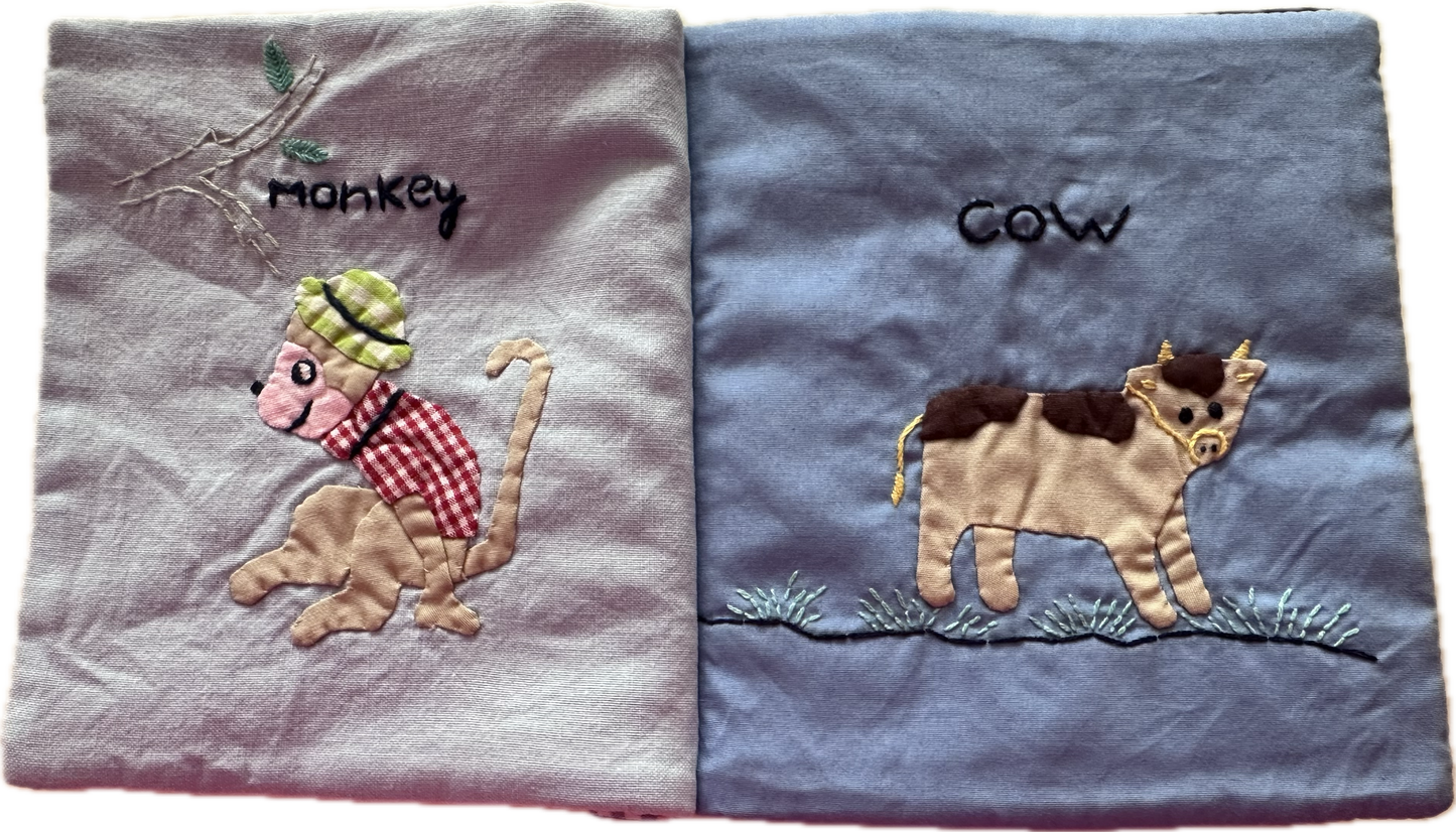 Embroidered Cotton Baby’s First Animal Book