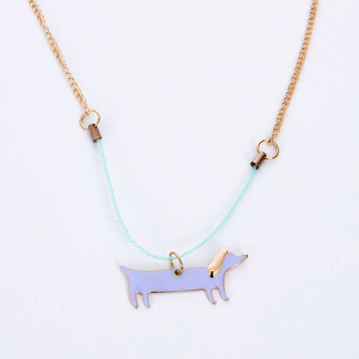 Meri Meri Enamel Sausage Dog Necklace