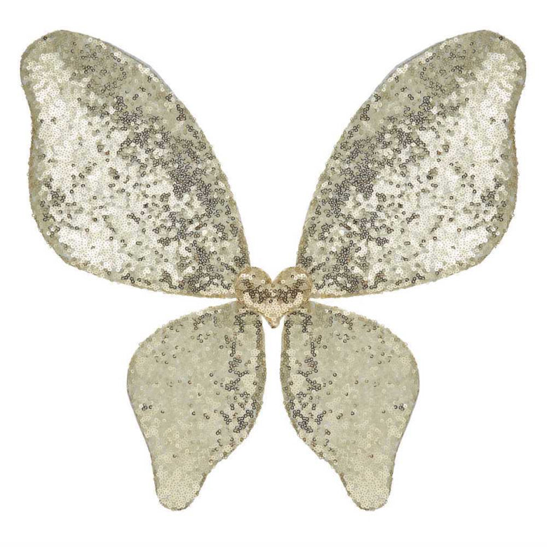 MIMI & LULA Fabulous Gold Sparkle Sequin Wings
