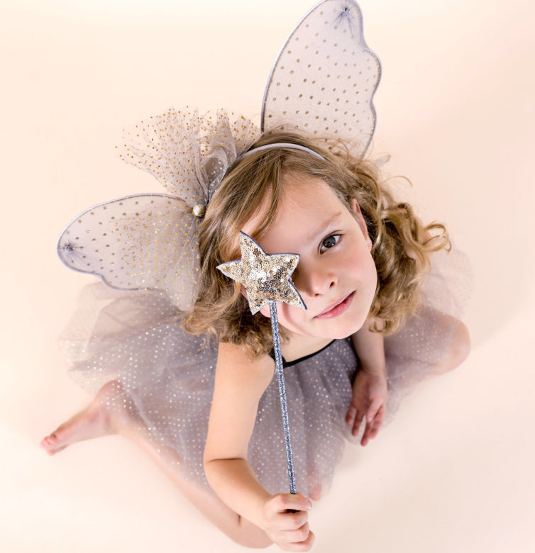 MIMI & LOLA Fabulous Gold Sparkle Sequin Wand