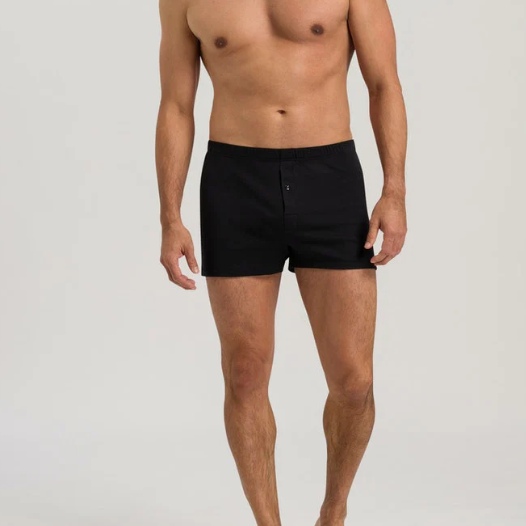 Hanro Sea Island Cotton Boxer Short - Black or White