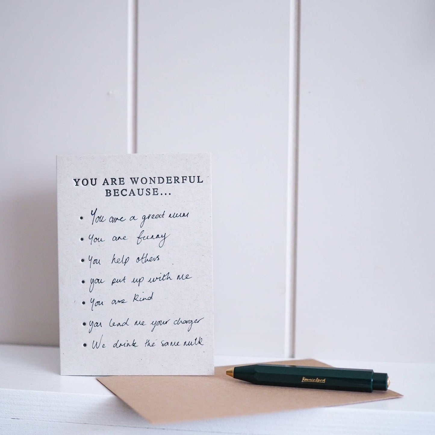 soch and co - You are wonderful fill in the blank letter press cards