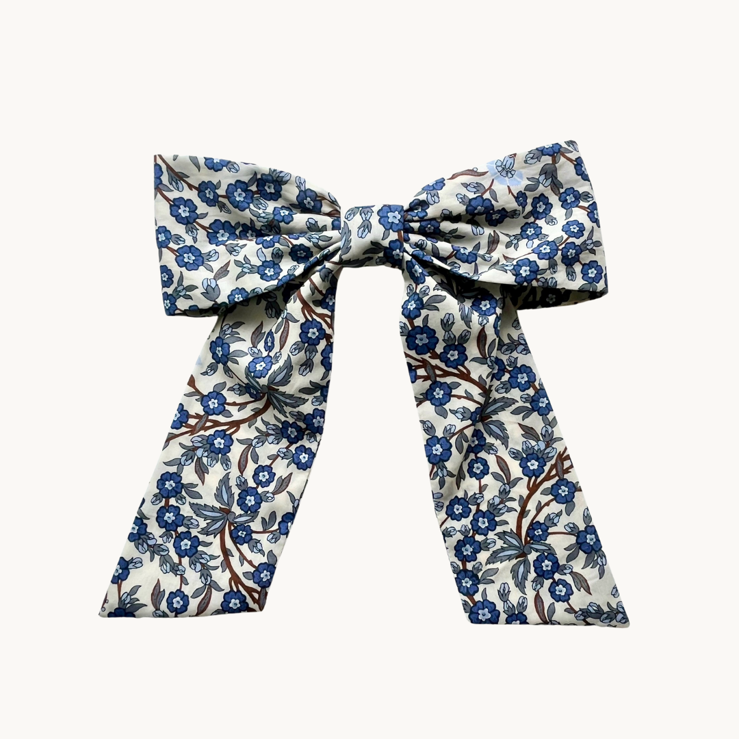 Women's Floral Bow Hair Clip in Liberty Print