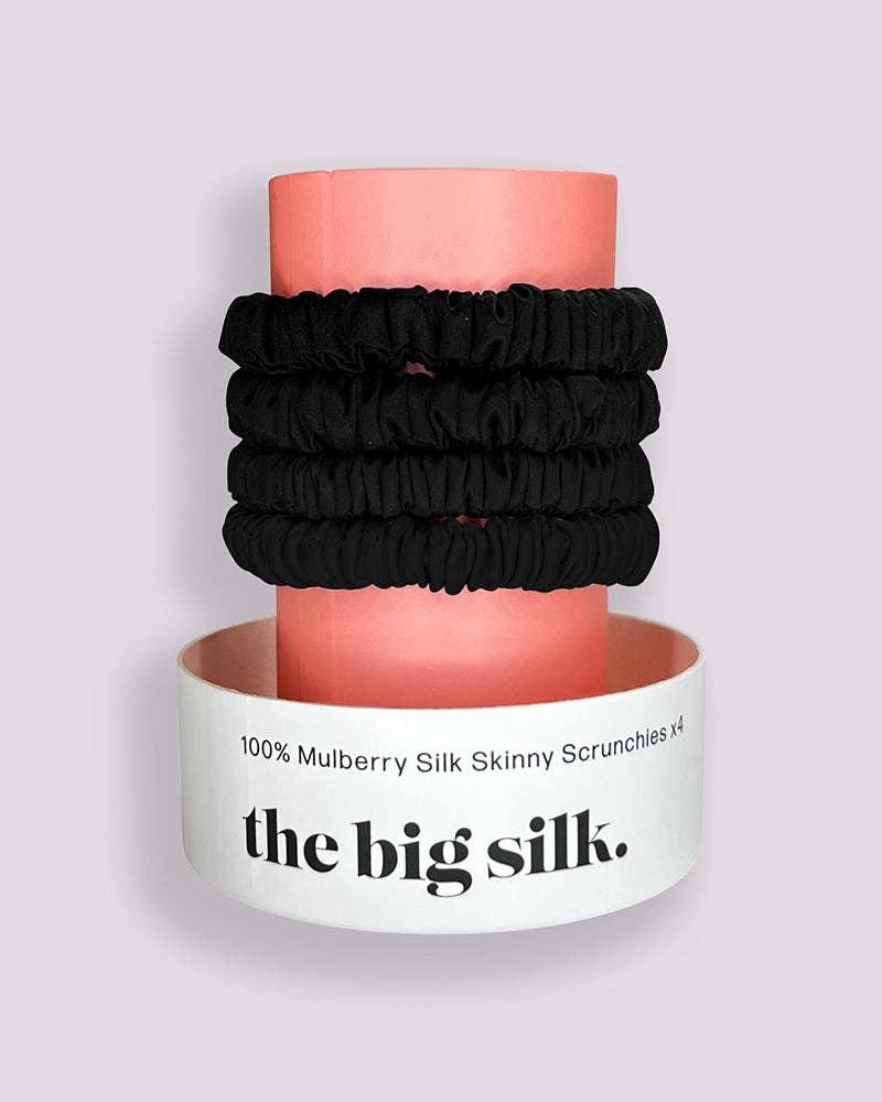 The Big Silk - Set of 4 Organic Silk Scrunchies - Best Seller