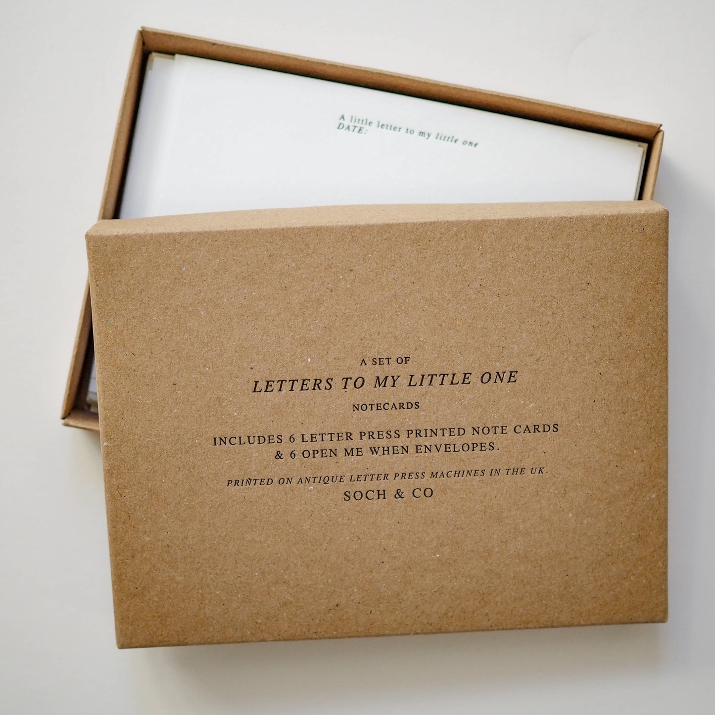 soch and co - Letters to my little one notecard set
