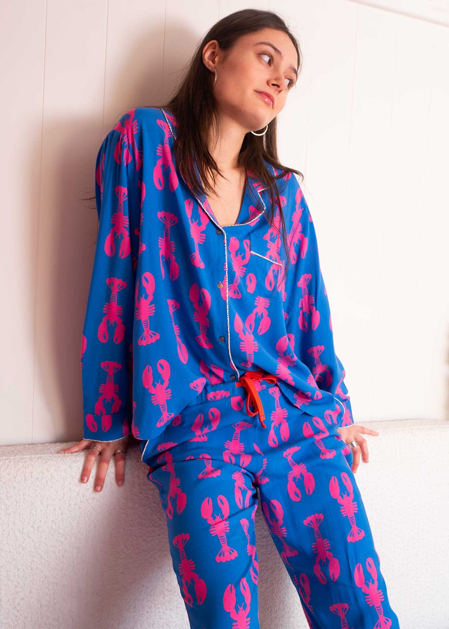 Anorak - Anorak Lobsters Ecovero PJ Set (Blue/ Pink)