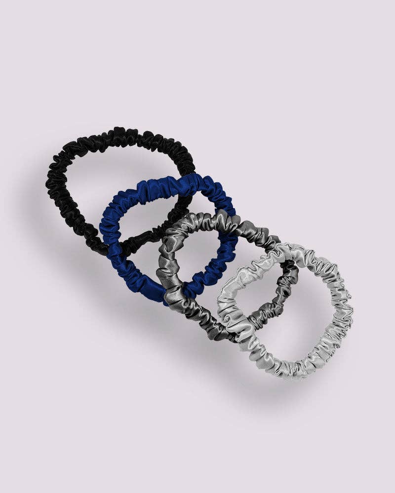 The Big Silk - Set of 4 Organic Silk Scrunchies - Best Seller