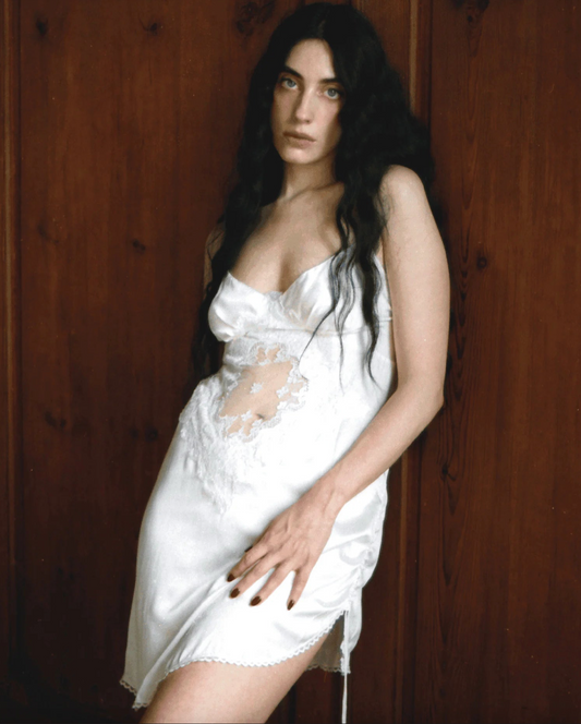 Shelle Belle Couture Florence Silk Slip Dress Ivory