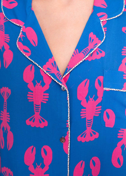 Anorak - Anorak Lobsters Ecovero PJ Set (Blue/ Pink)
