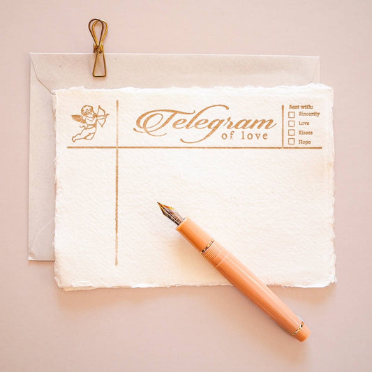 soch and co - Telegram of love letterpress notecard set
