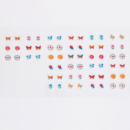 Rex London UK - Stick On Earrings (30 Pairs) - Floral Flutter