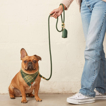 The Foggy Dog - Evergreen Waxed Canvas Poop Bag Dispenser