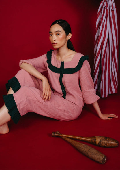 TBCo - Cotton Pyjamas in Pink Ruffle