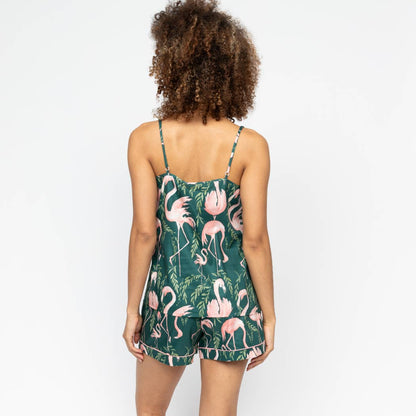 Cyberjammies - Ivy Green Flamingo Cami and Short Set