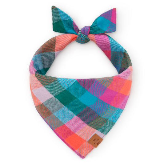 The Foggy Dog - Color Pop Flannel Dog Bandana