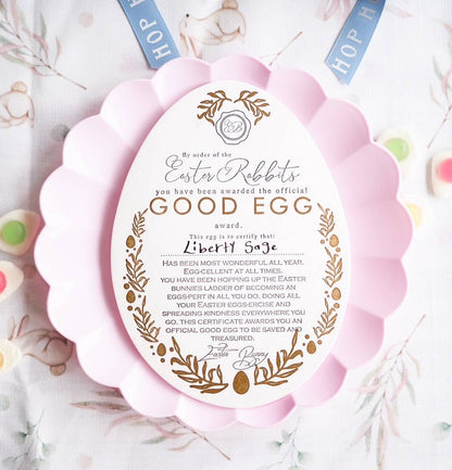 soch and co - Good egg Easter certificate