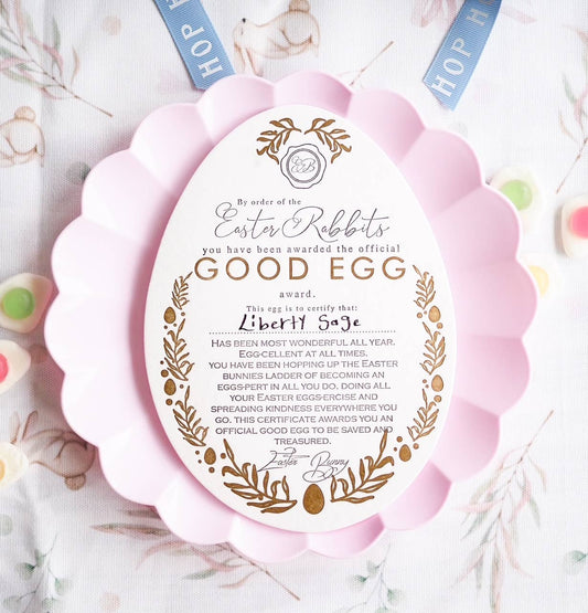 soch and co - Good egg Easter certificate