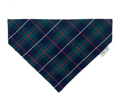 Barkley and Fetch - Green/Navy  Tartan Dog Bandana
