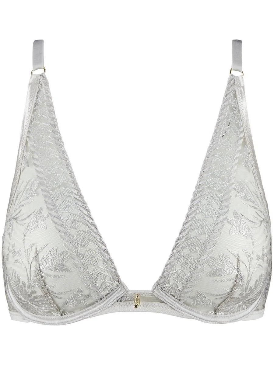 Aubade Magnetic Spell Ultra-Plunge Triangle Bra | Platinum
