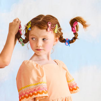 Meri Meri Beaded Bow Hair Clips (Set of 5) | Colourful Beaded Hair Accessories