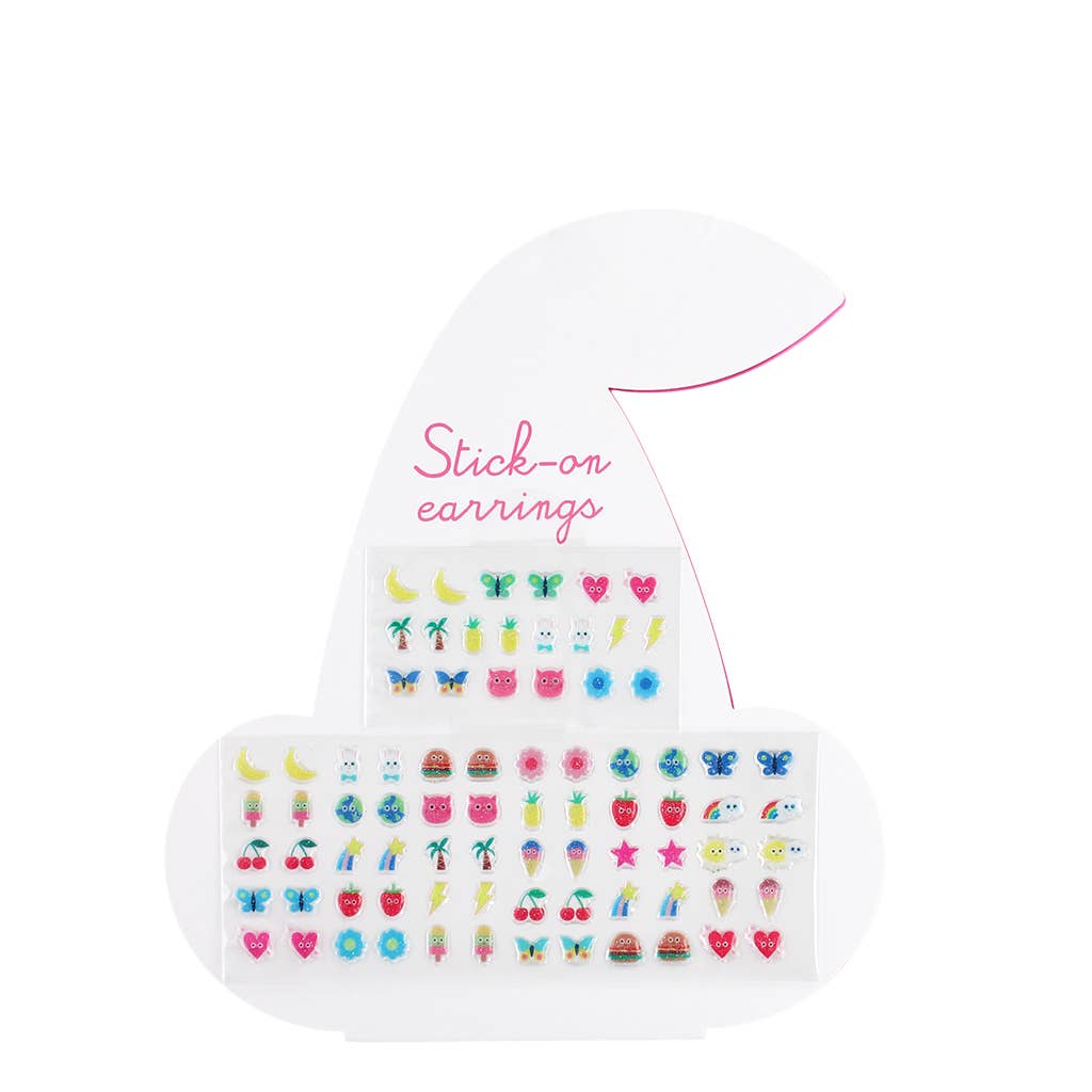 Rex Stick on earrings (40 pairs) - Cherry