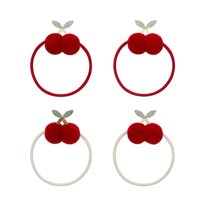 Mimi & Lula Pom Pom Cherries Ponies | Cherry Hair Bobbles for Children
