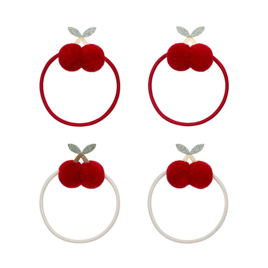 Mimi & Lula Pom Pom Cherries Ponies | Cherry Hair Bobbles for Children