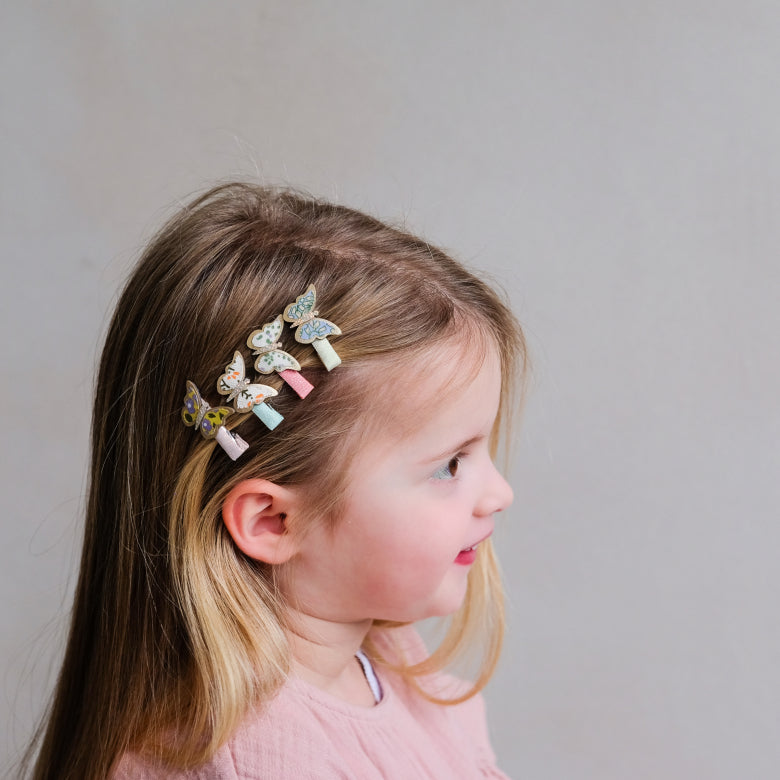 Mimi & Lula Floral Butterfly Mini Clips | Butterfly Hair Clips for Children