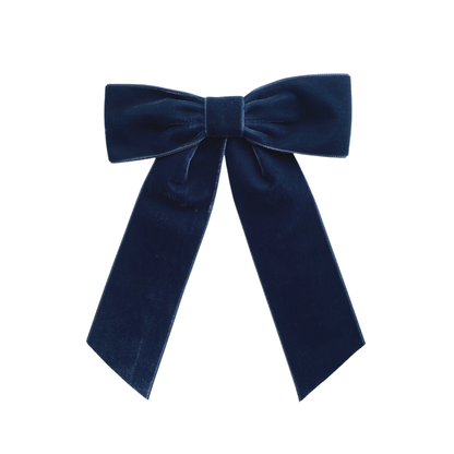 Women's Wide Velvet Hair Bow Clip
