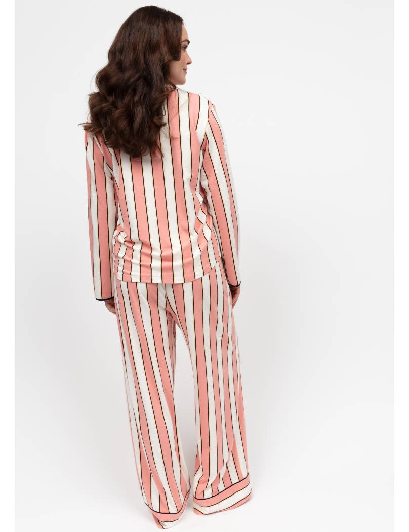 Cyberjammies - Bonnie Printed Stripe Jersey Pyjama Set