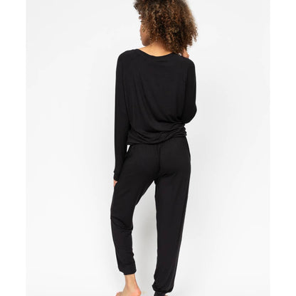 Cyberjammies - Black Jersey Slouch Pyjama Set